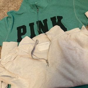 Two quarter zip Victoria Secret Bundle.
